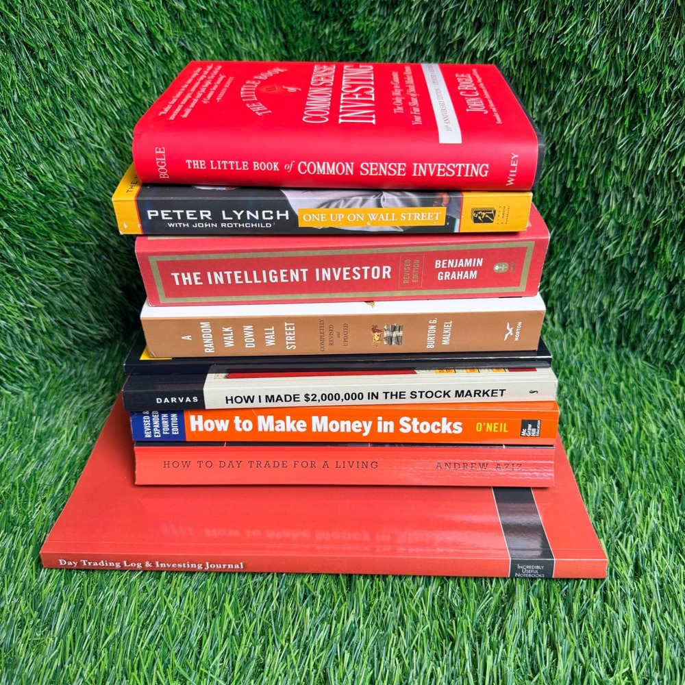 Investing Book Bundle Intelligent Investor Peter Lynch Bogle Random Walk 9 Books